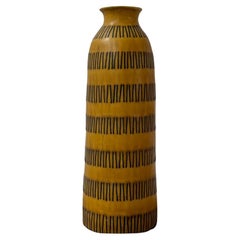 Ceramic Mid-Century Mustard Coloured Vase