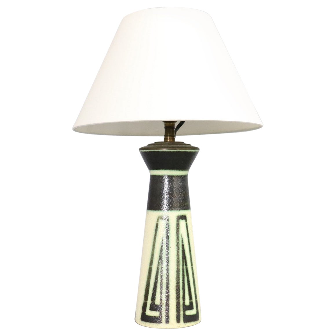 Keramiklampe aus der Mitte des Jahrhunderts von Boch Freres, Keramis-Vase, 1960er Jahre