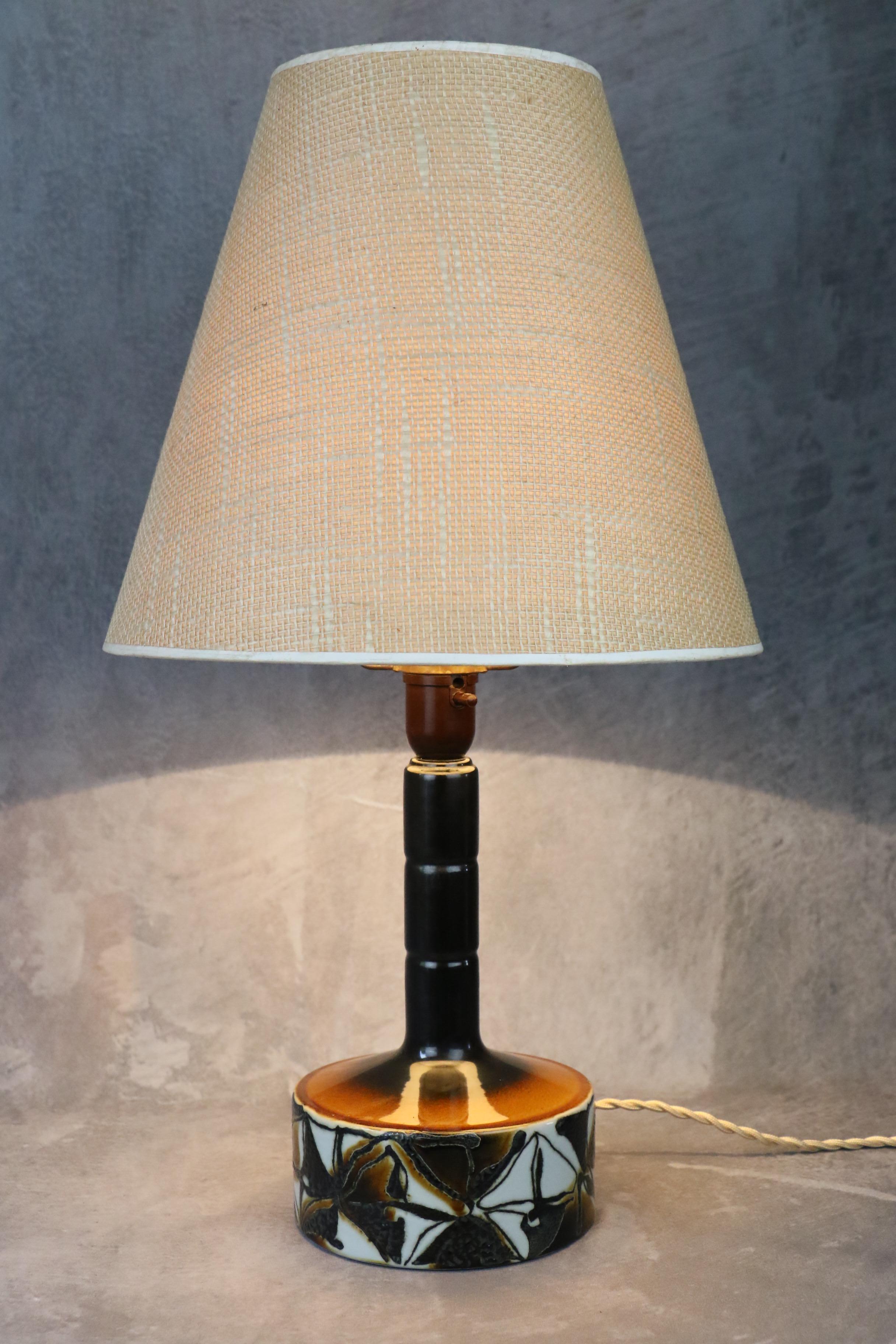 Ceramic Midcentury Lamp by Royal Copenhagen, Denmark, 1960s In Good Condition In Camblanes et Meynac, FR