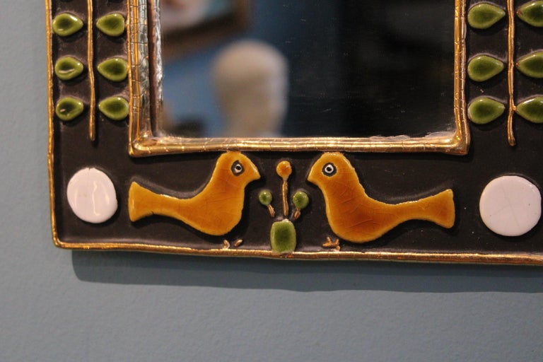 Ceramic Miroir by Mithe Espelt, France, circa 1960 at 1stDibs