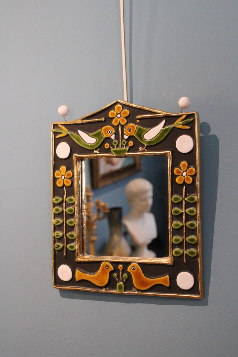 Ceramic Miroir by Mithe Espelt, France, circa 1960 at 1stDibs