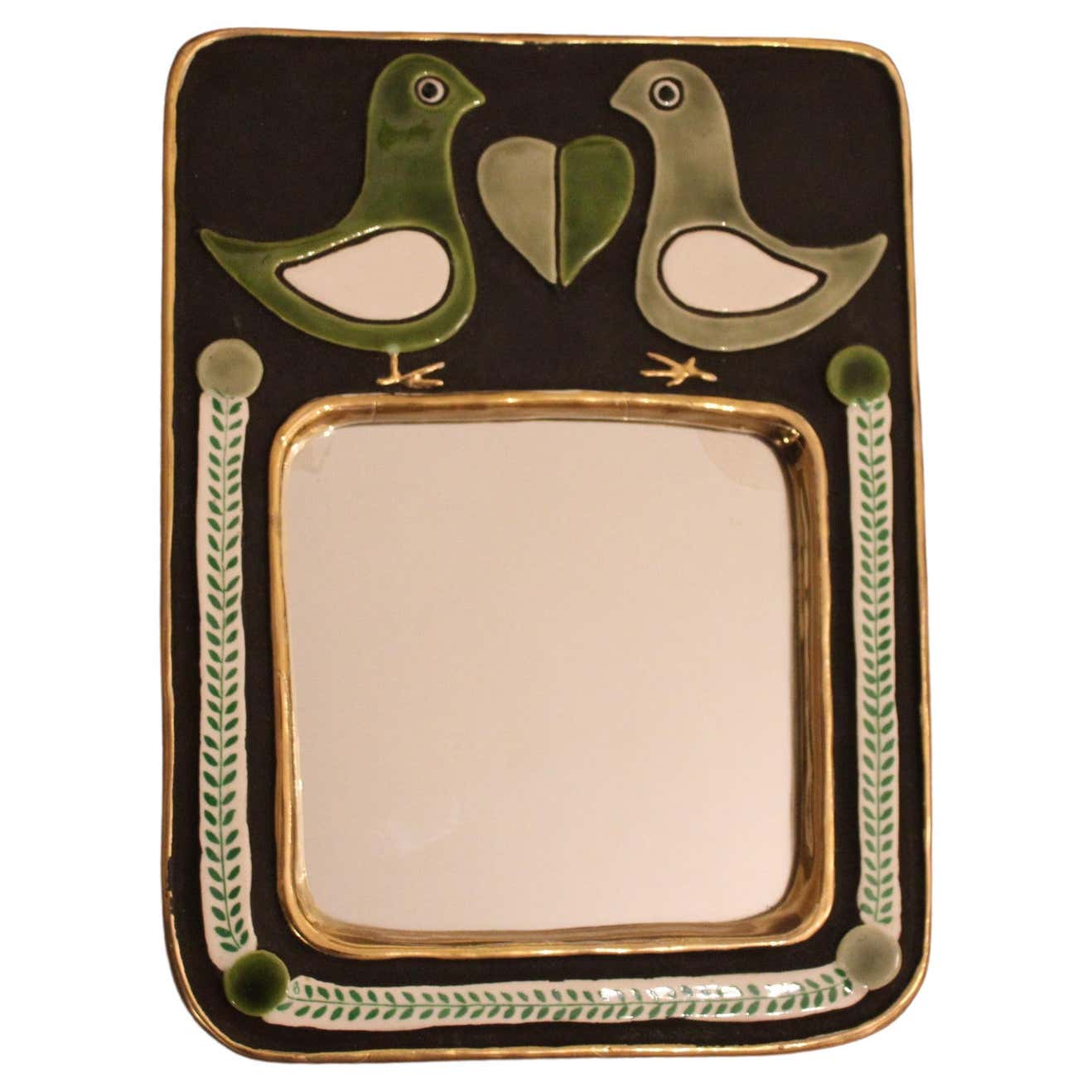 Mithe Ceramic Miroir by Mithe Espelt, France, circa 1960 at 1stDibs
