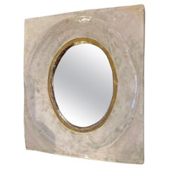 Ceramic mirror "Ameli" by Mithé Espelt, France, 1960's