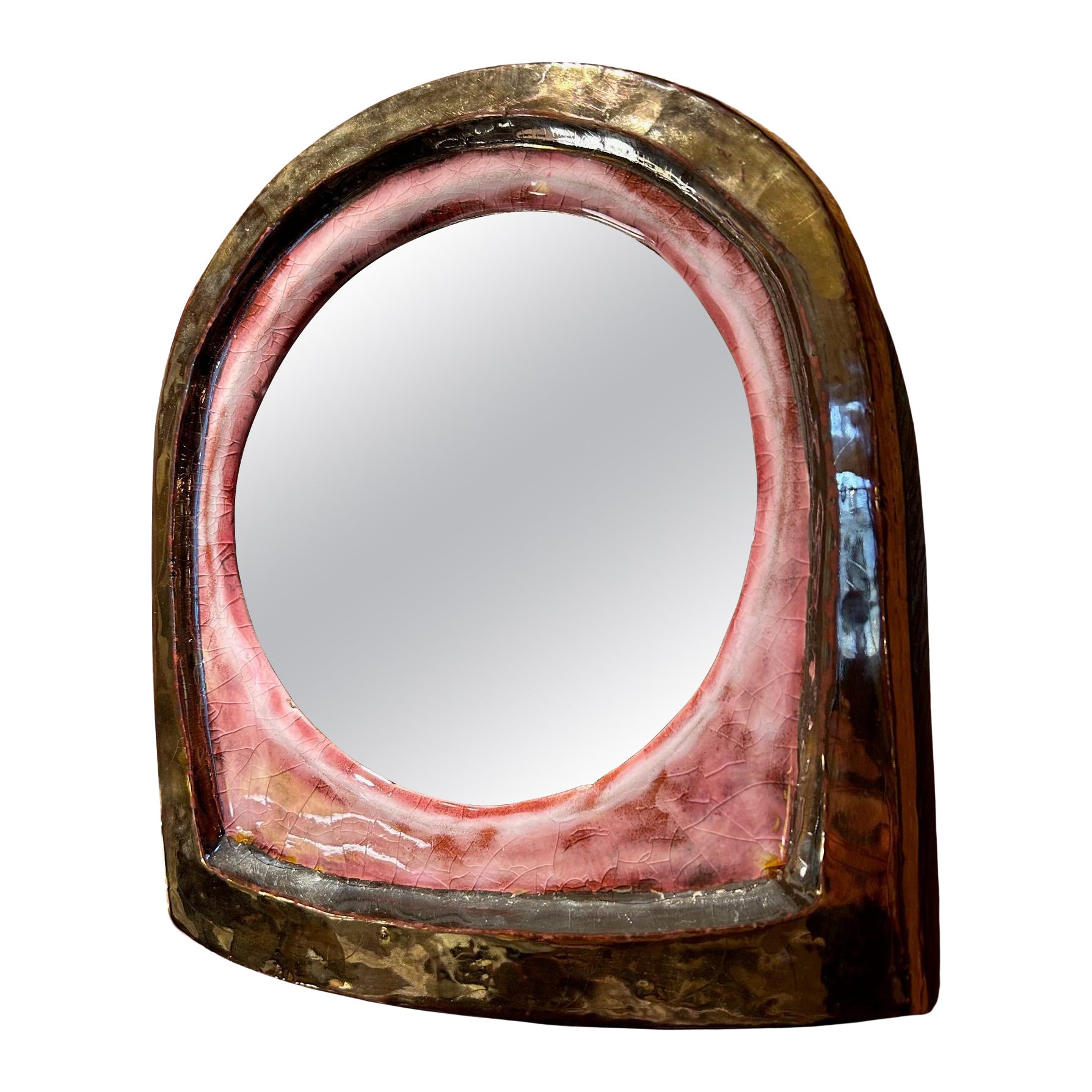 Ceramic mirror "Arche" by Mithé Espelt, France, 1960
s