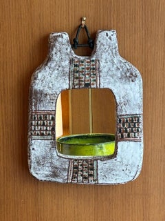 Keramikspiegel von Claudie et Jean Rivier, Frankreich, 1960er Jahre
