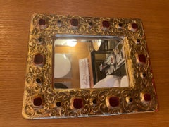 Miroir en céramique de Franois Lembo, 1970