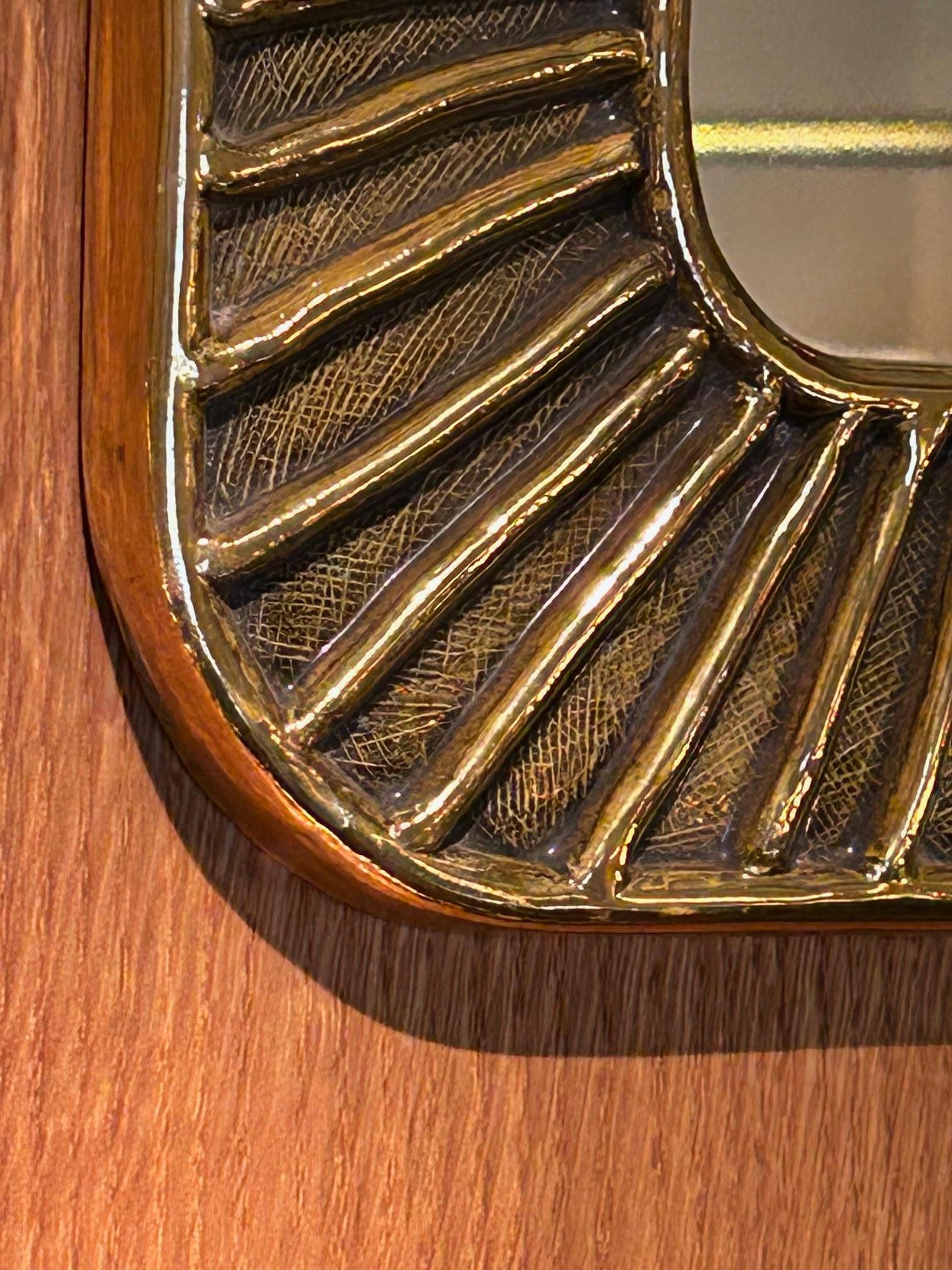 Ceramica Specchio in ceramica di François Lembo, Francia, anni '60 in vendita