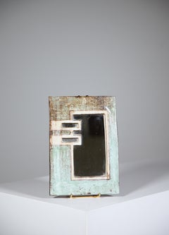 Specchio in ceramica di Jean-Claude Malarmey Vallauris Francia anni '70
