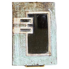 Ceramic Mirror by Jean Claude Malarmey Vallauris France 1970s