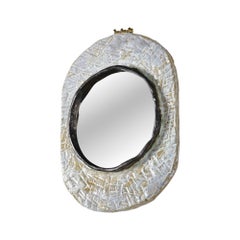 Ceramic mirror by Jean-Pierre Viot, France, circa 1970
