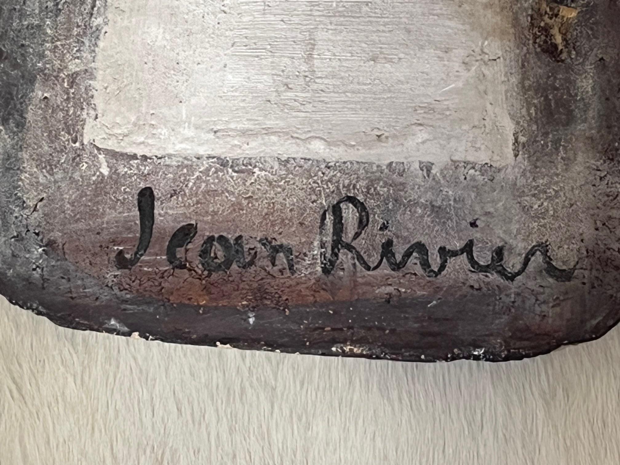 Keramischer Spiegel von Jean Rivier, Vallauris 1960er Jahre im Angebot 2