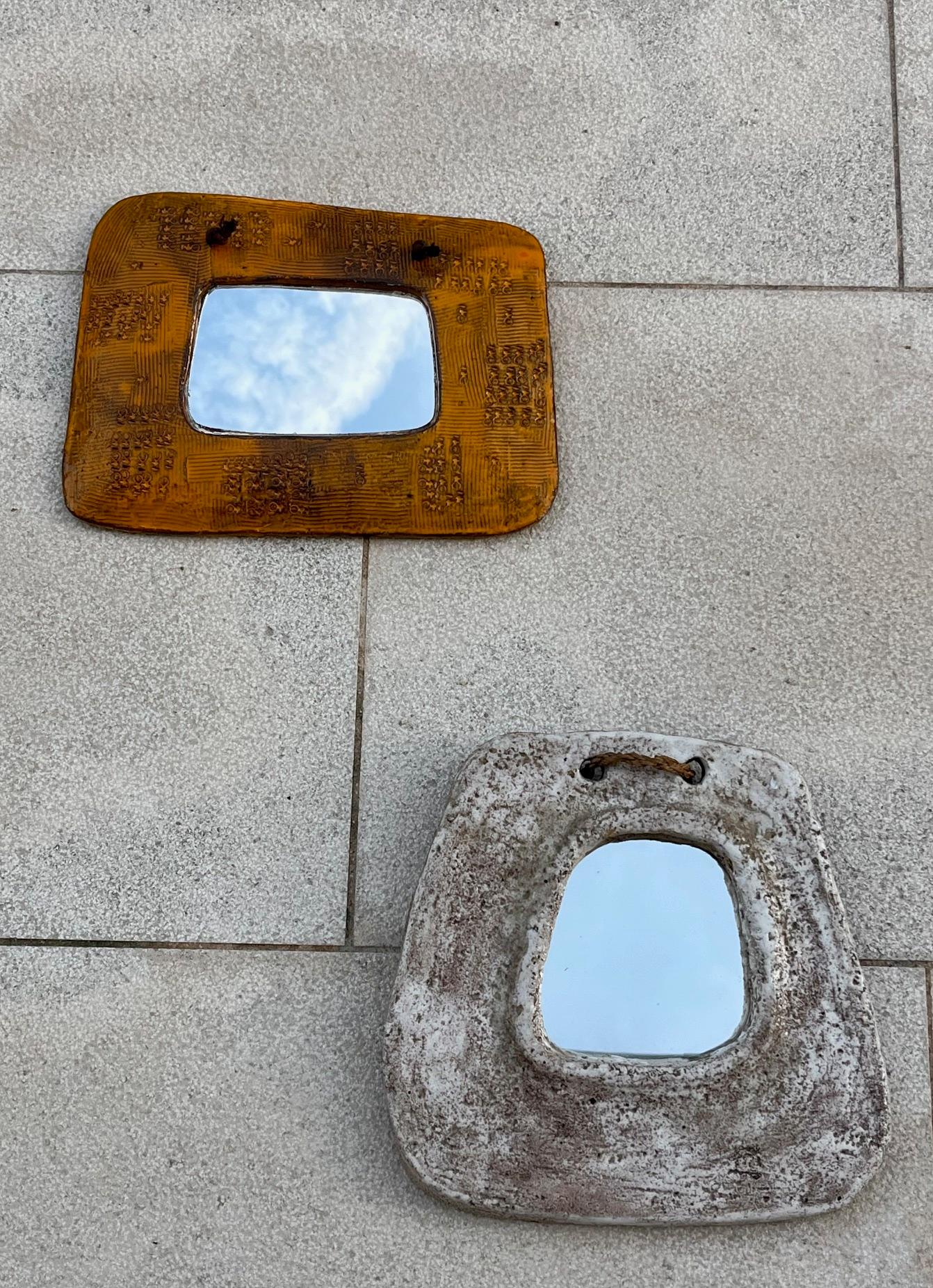 Miroir en céramique de Jean Rivier, Vallauris AM, années 1960 en vente 5