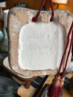 Ceramic mirror by Juliette Derel, France, 1960's