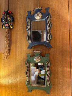 Ceramic mirror by les Argonautes, France, 1960's