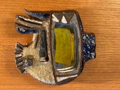 Keramikspiegel von les Argonautes, Frankreich 1960er Jahre