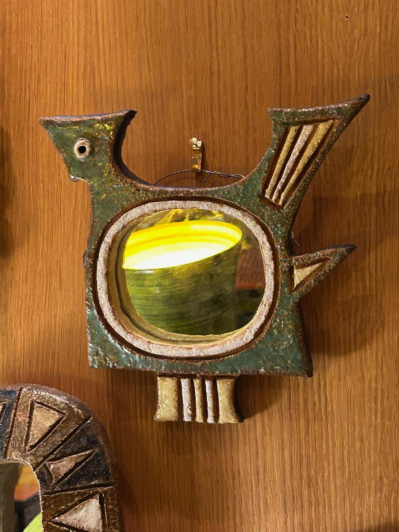 Keramikspiegel von les Argonautes, Frankreich 1960er Jahre (Moderne) im Angebot