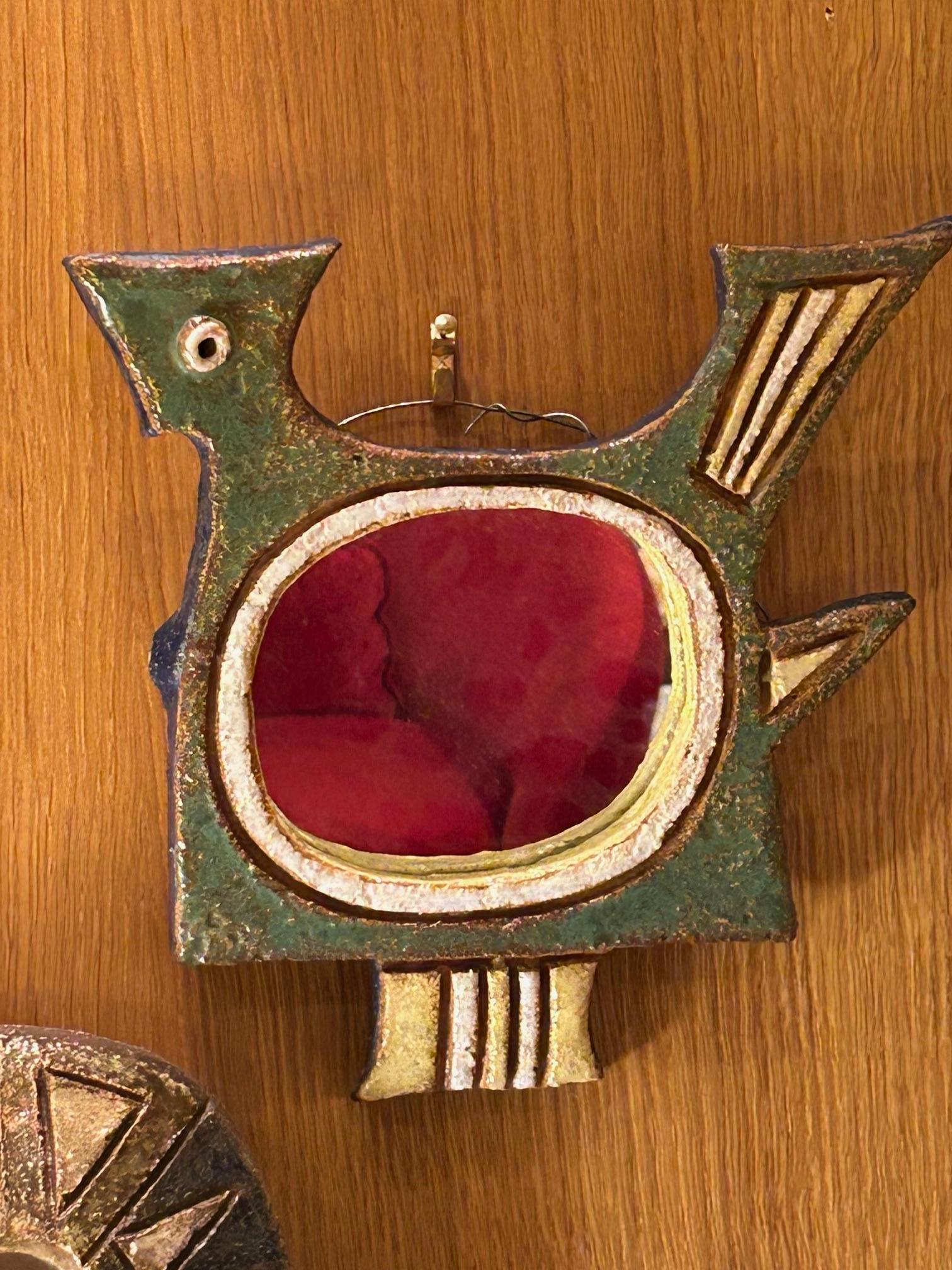 Keramikspiegel von les Argonautes, Frankreich 1960er Jahre (Französisch) im Angebot