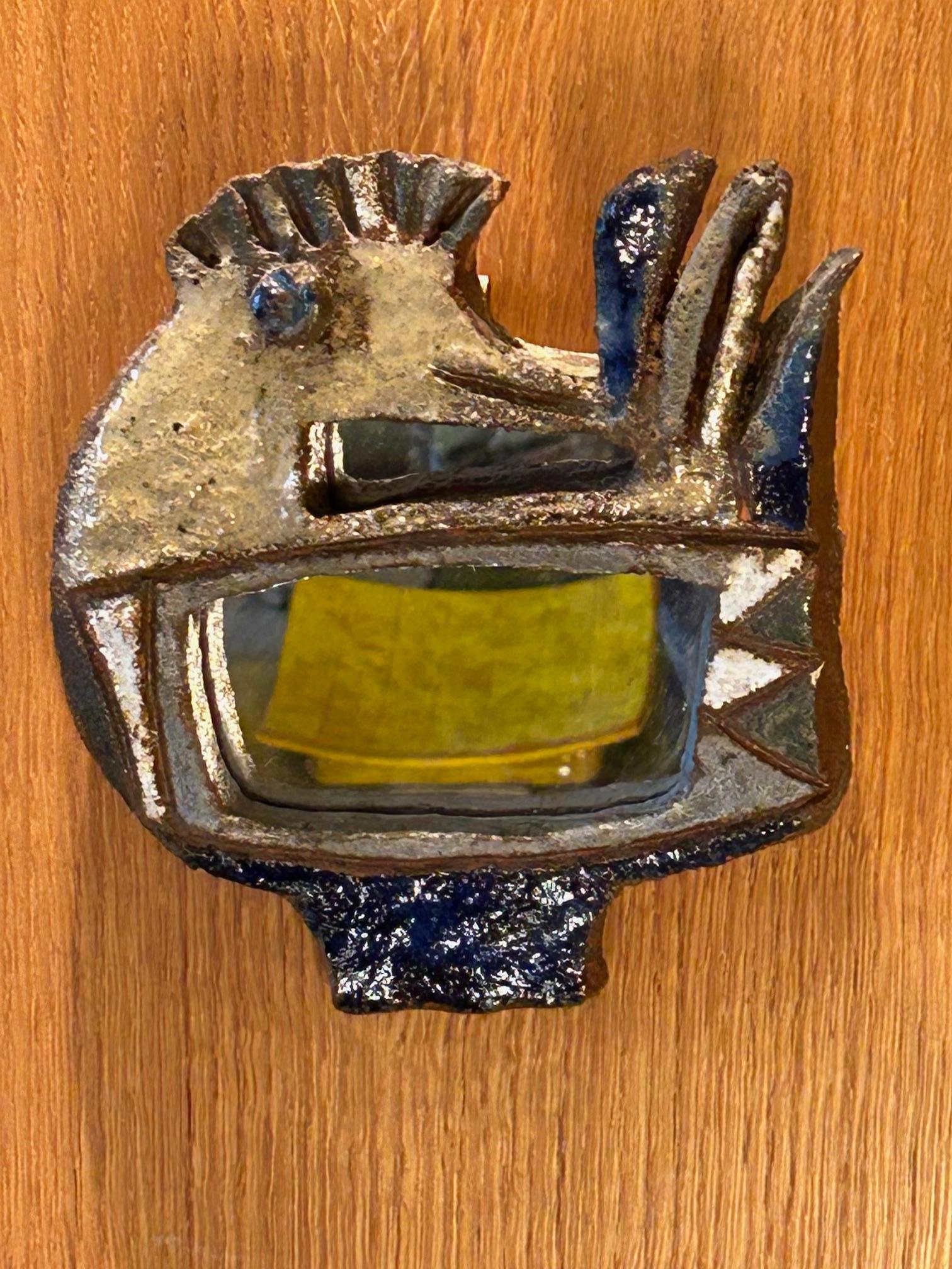 Ceramic mirror by les Argonautes, France 1960's In Good Condition For Sale In Paris, FR