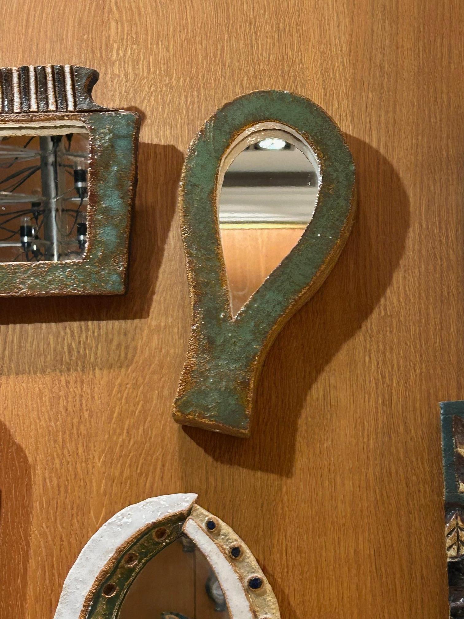 Keramikspiegel von les Argonautes, Frankreich 1960er Jahre im Zustand „Gut“ im Angebot in Paris, FR