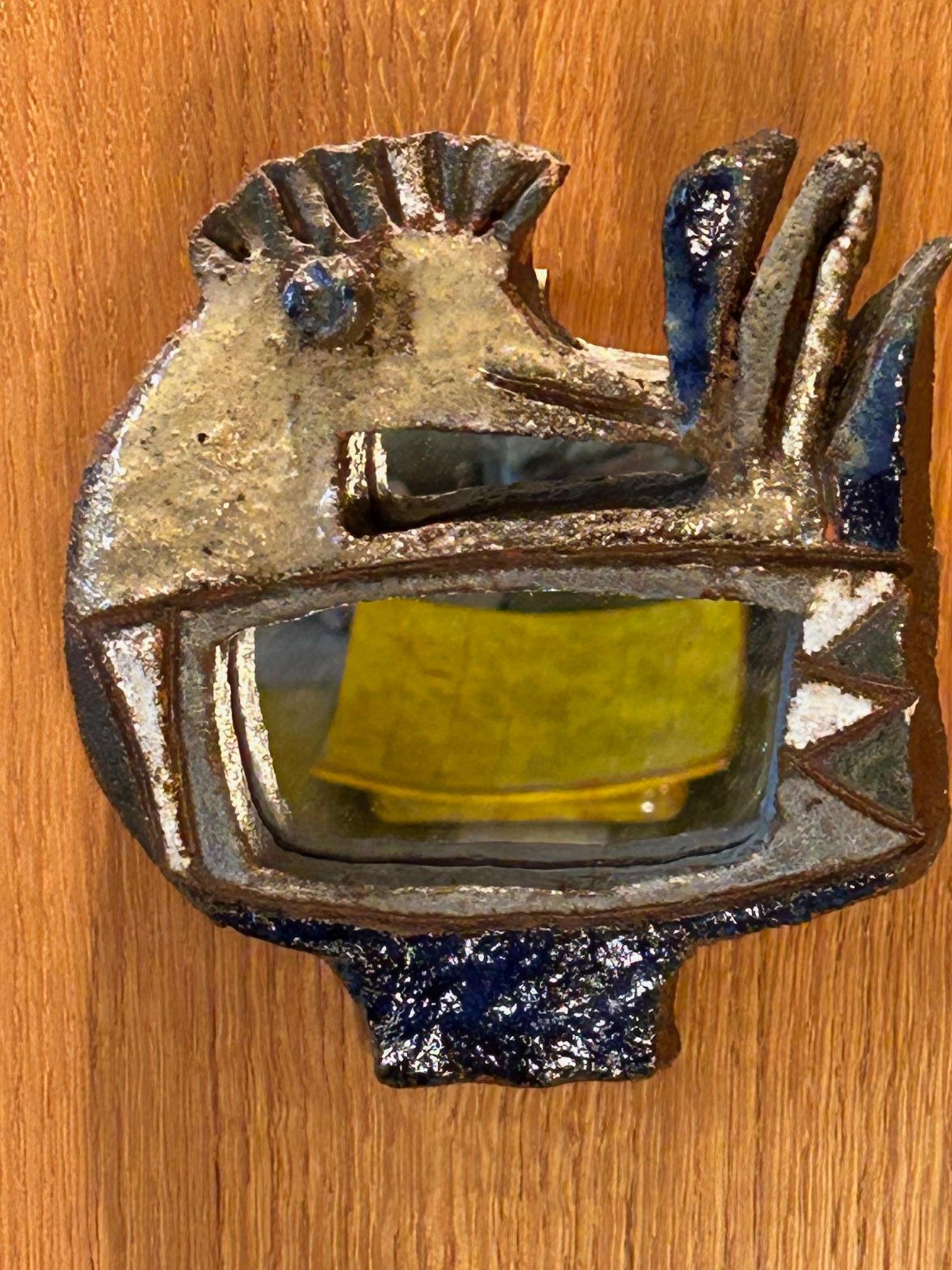 Mid-20th Century Ceramic mirror by les Argonautes, France 1960's For Sale