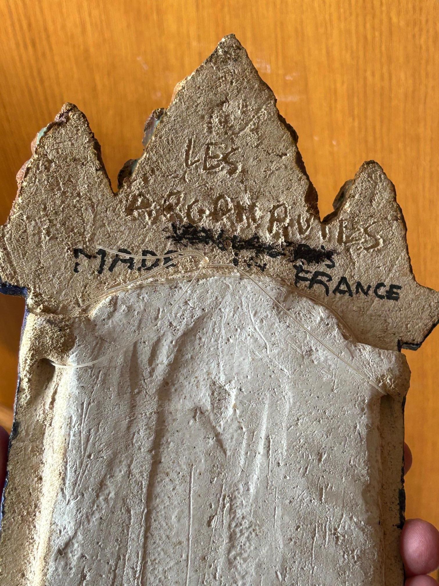 Keramikspiegel von les Argonautes, Frankreich 1960er Jahre (Mitte des 20. Jahrhunderts) im Angebot