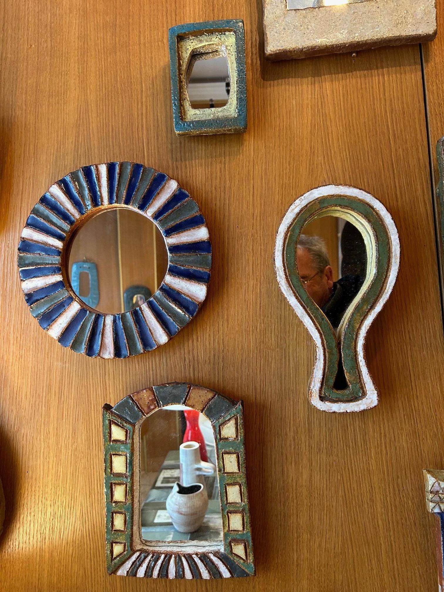 Ceramic Mirror by les Argonautes, France, 1960s  For Sale 1