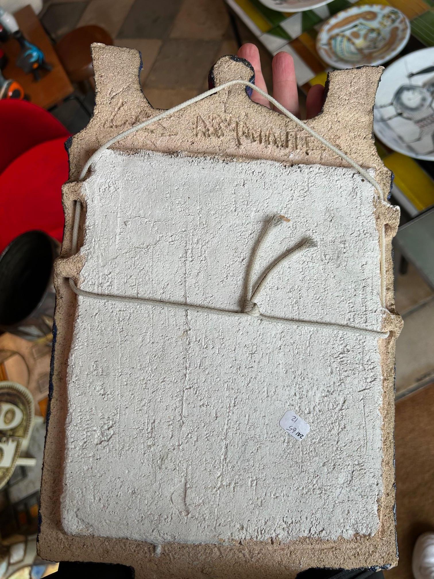 Ceramic mirror by les Argonautes, France 1960's For Sale 1