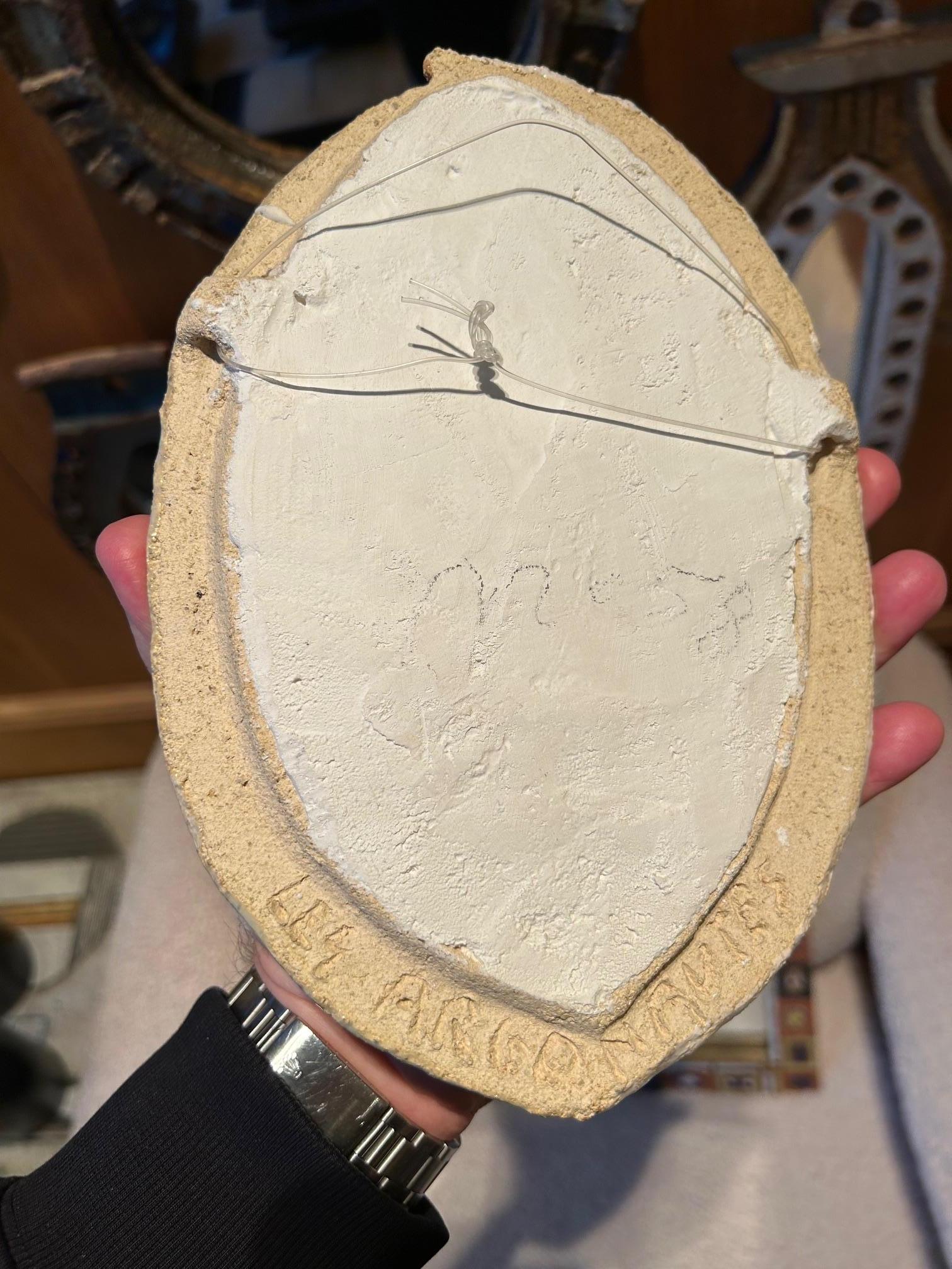 Keramikspiegel von les Argonautes, Frankreich 1960er Jahre im Angebot 1