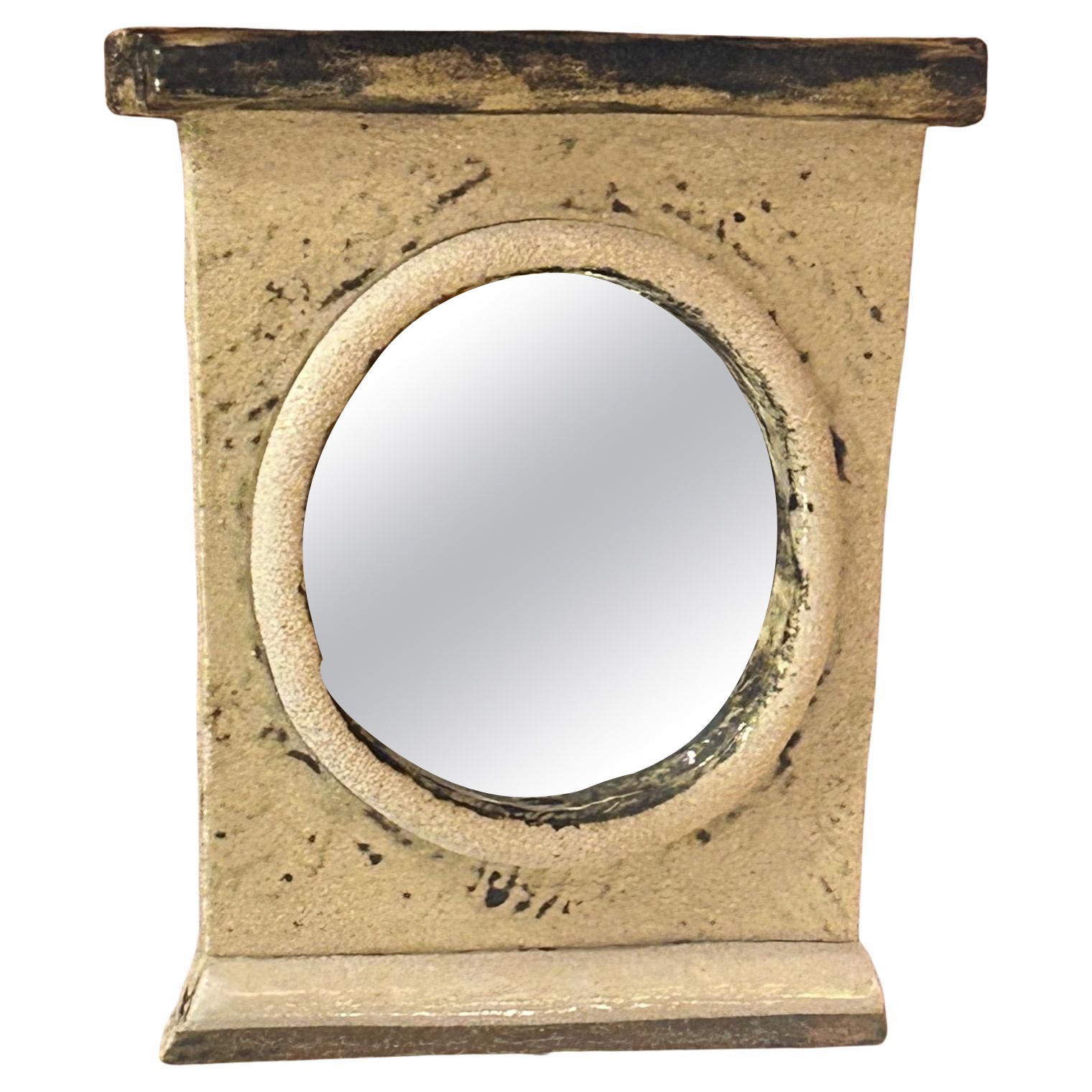 Espejo de cerámica de Les Argonautes, Francia Años 60