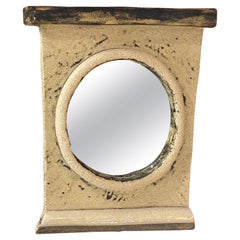 Specchio in ceramica di Les Argonautes, Francia anni '60