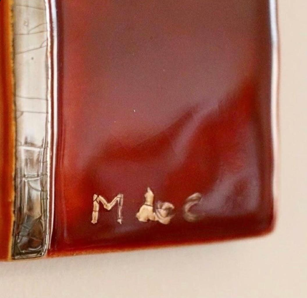 Ceramic Mirror by Marion de Crecy Daughter of Mithe Espelt Signed M de C 8