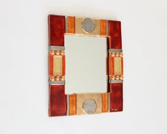 Ceramic Mirror by Marion de Crecy Daughter of Mithe Espelt Signed M de C