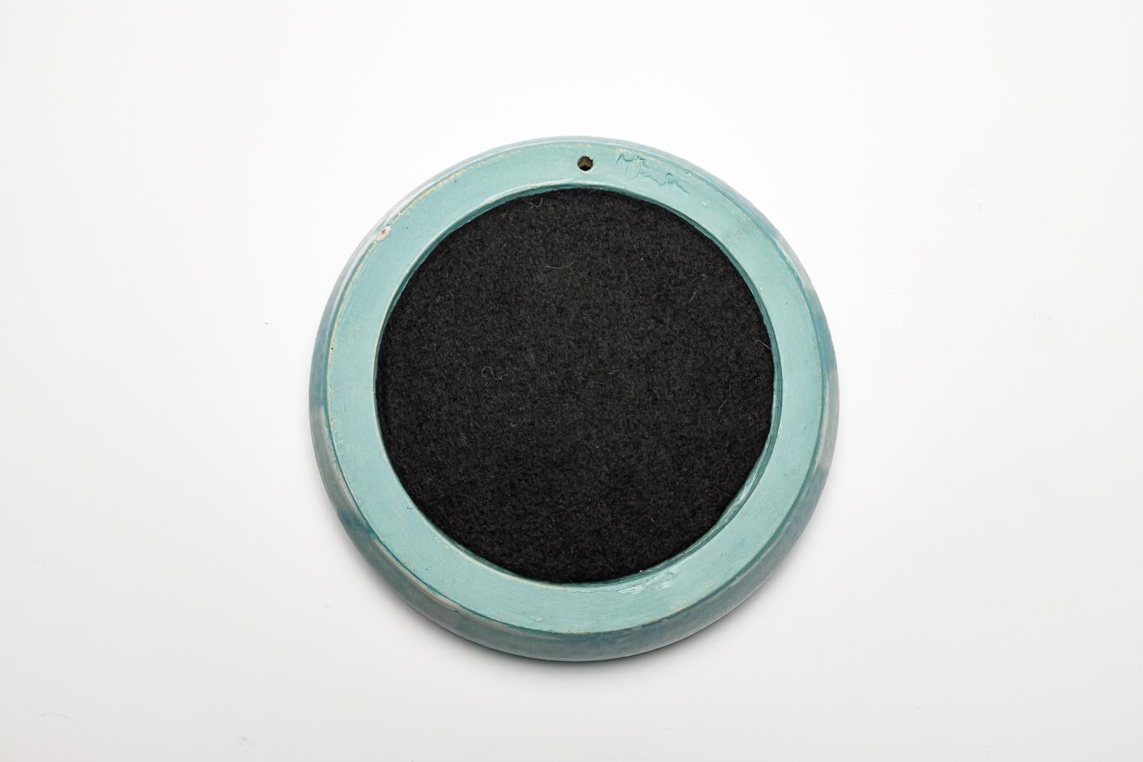 Miroir en céramique signé Mia Jensen, pièce unique, datant d'environ 2023 Excellent état - En vente à Saint-Ouen, FR