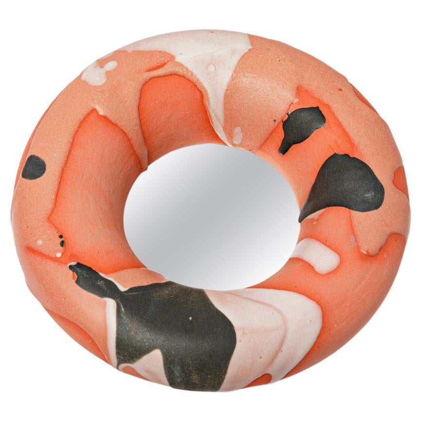 Specchio in ceramica di Mia Jensen, firmato, pezzo unico, circa 2023