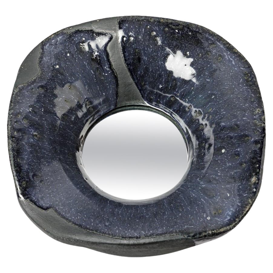 Specchio in ceramica di Mia Jensen, firmato, pezzo unico, circa 2023
