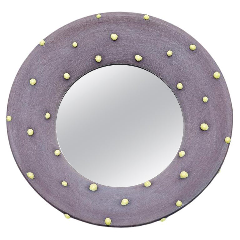 Ceramic Mirror by Mia Jensen, Signed, Unique Piece, circa 2023