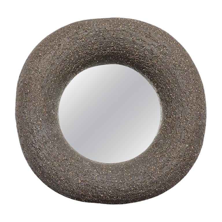 Ceramic Mirror by Mia Jensen, Signed, Unique Piece, circa 2023