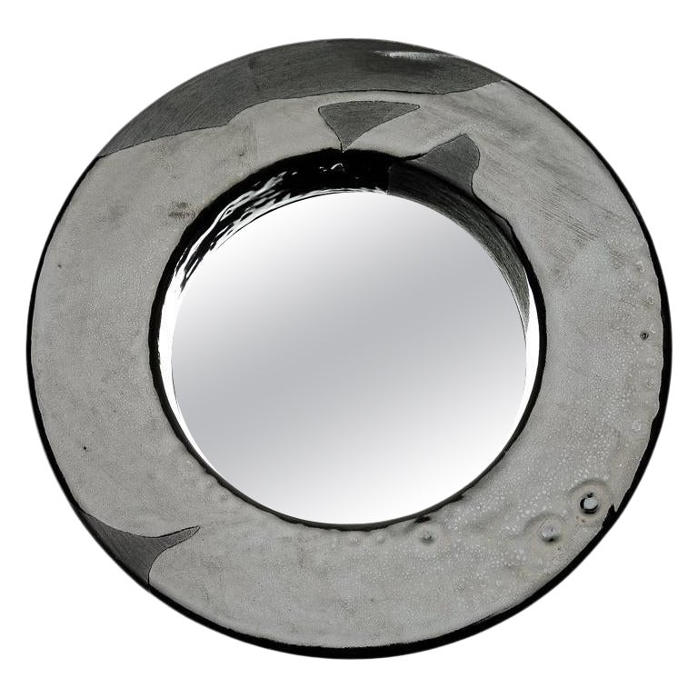 Ceramic Mirror by Mia Jensen, Signed, Unique Piece, circa 2023