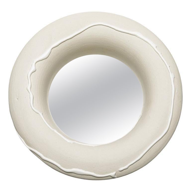 Ceramic Mirror by Mia Jensen, Signed, Unique Piece, circa 2023