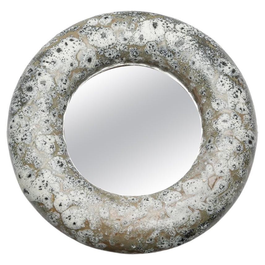 Specchio in ceramica di Mia Jensen, firmato, pezzo unico, circa 2023