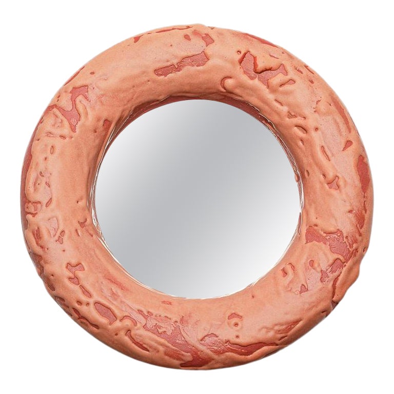 Ceramic Mirror by Mia Jensen, Signed, Unique Piece, circa 2023