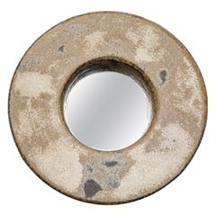 Ceramic Mirror by Mia Jensen, Signed, Unique Piece, circa 2023