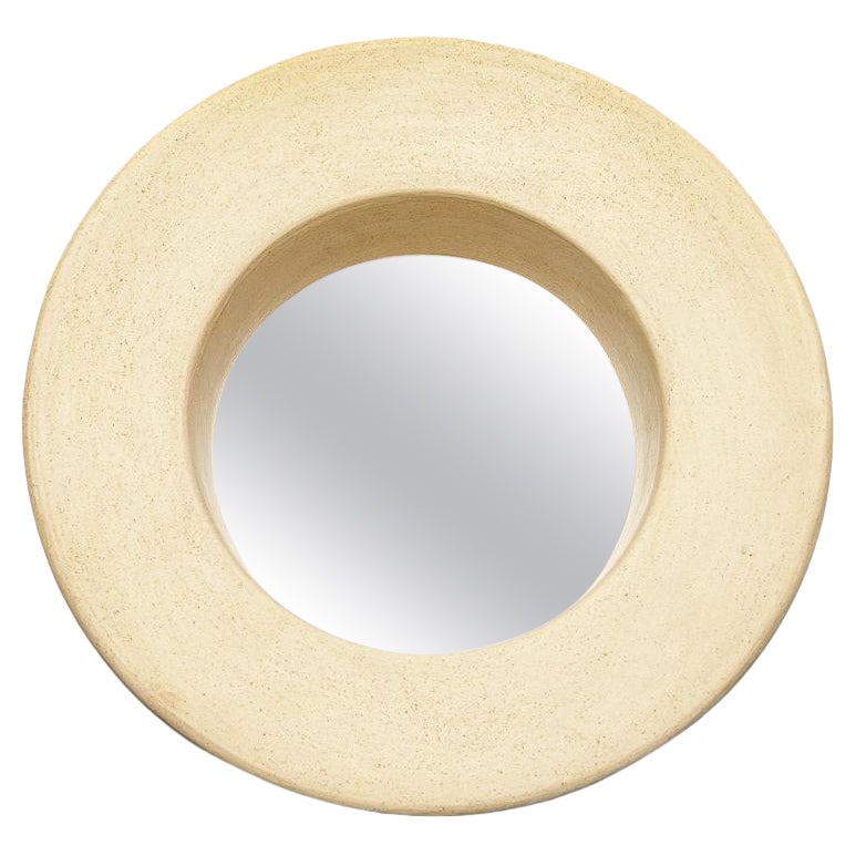 Specchio in ceramica di Mia Jensen, firmato, pezzo unico, circa 2023