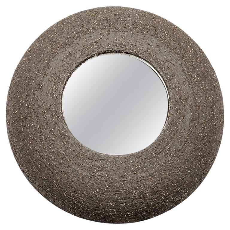 Ceramic Mirror by Mia Jensen, Signed, Unique Piece, circa 2023