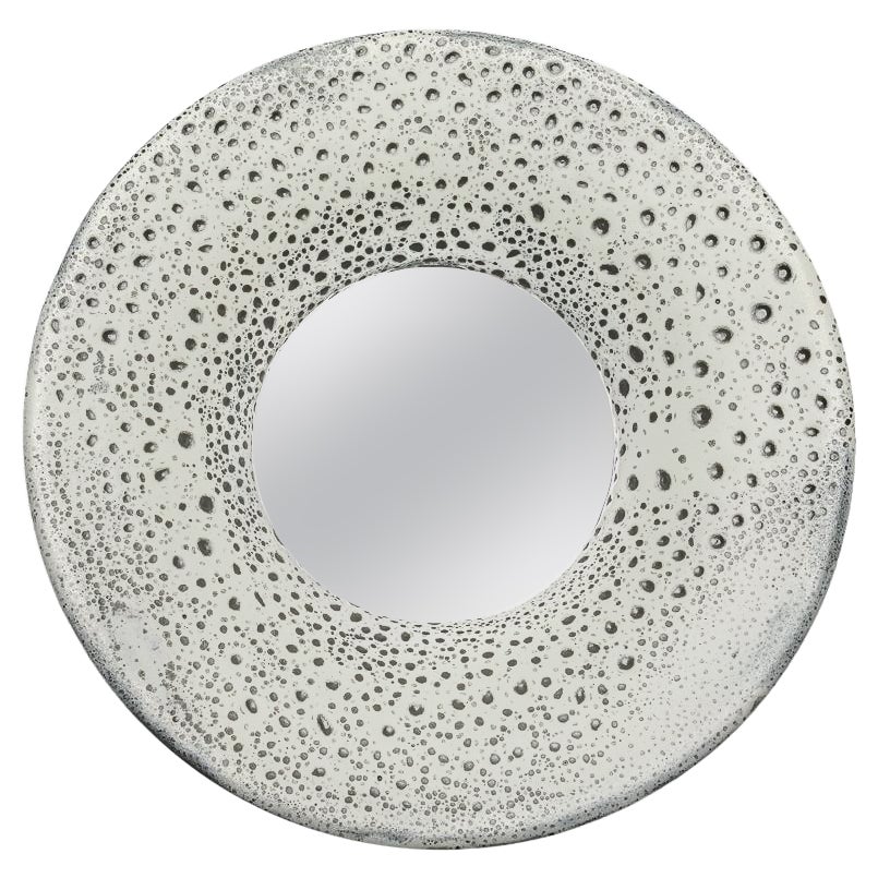 Ceramic Mirror by Mia Jensen, Signed, Unique Piece, circa 2023