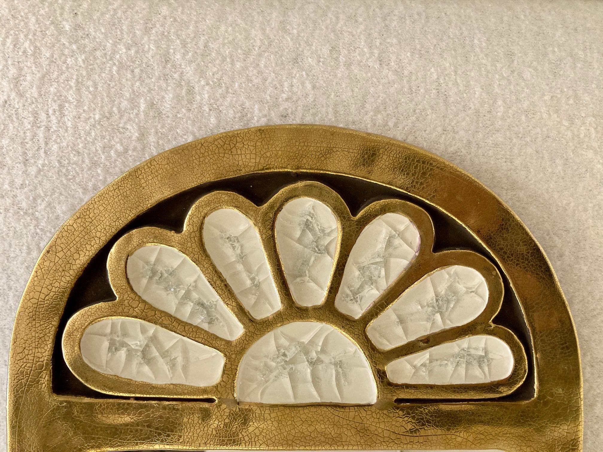 Mid-Century Modern Miroir en céramique de Mithé Espelt