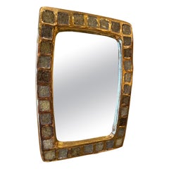Ceramic Mirror by Mithé Espelt, France, 1950s