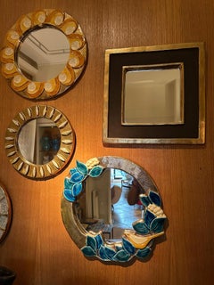 Specchio in ceramica di Mithé Espelt, Francia, anni '60