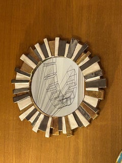 Miroir en céramique de Mithé Espelt, France, années 1960