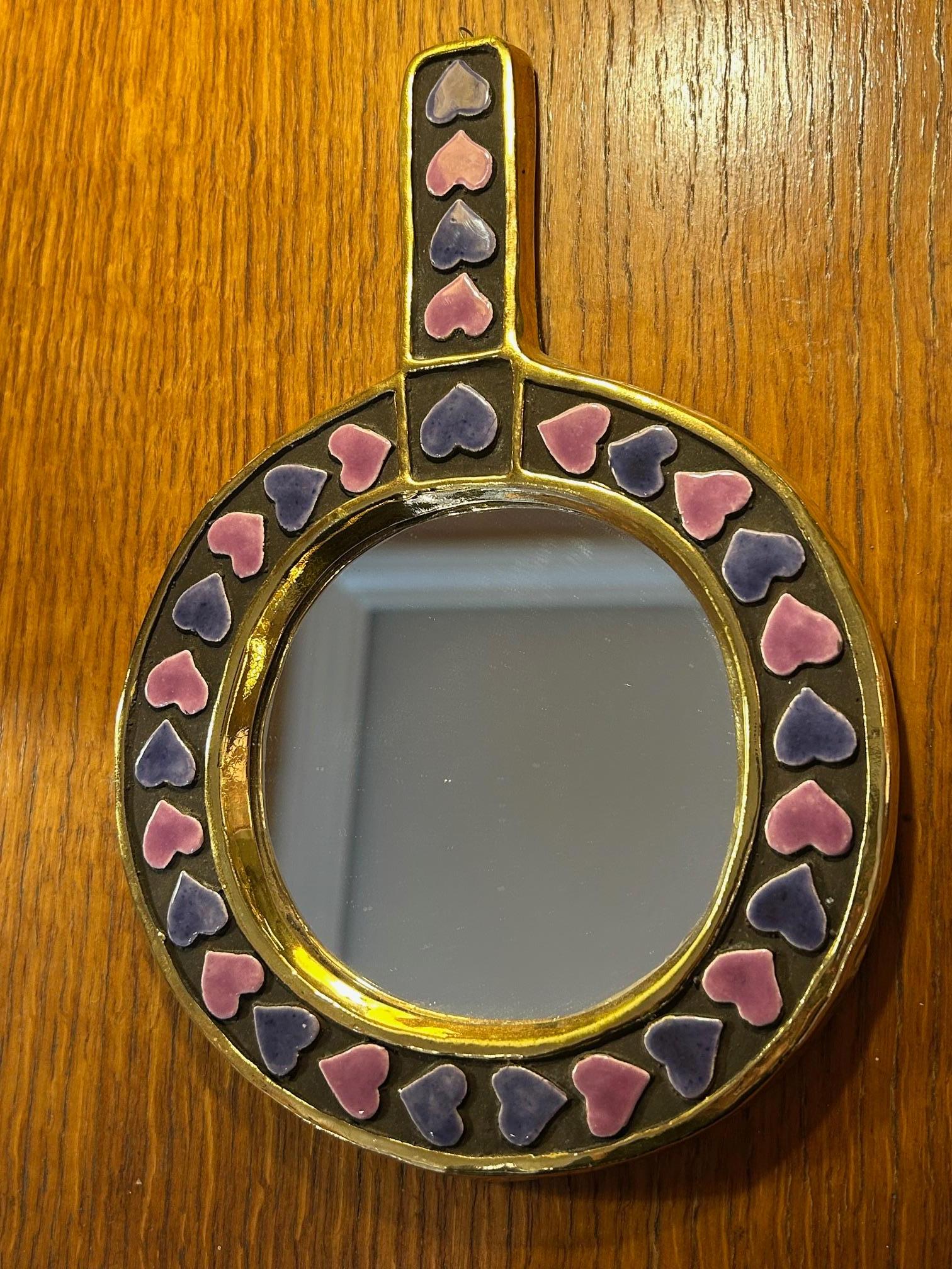 Ceramica Specchio in ceramica di Mithé Espelt, Francia, anni '60 in vendita